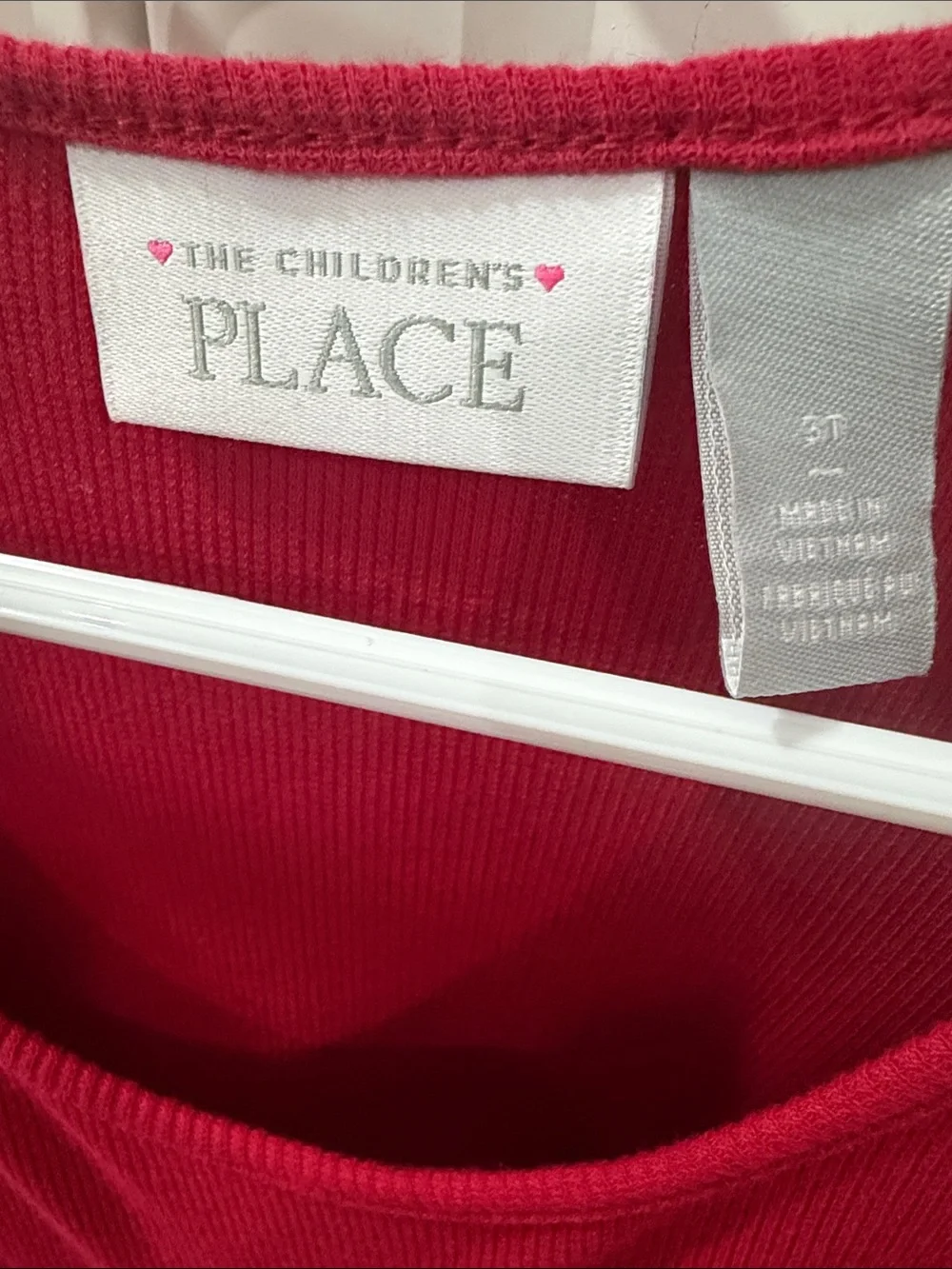The Children's Place Red Long-Sleeve Tulle Dress with Gold Waistband